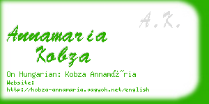 annamaria kobza business card